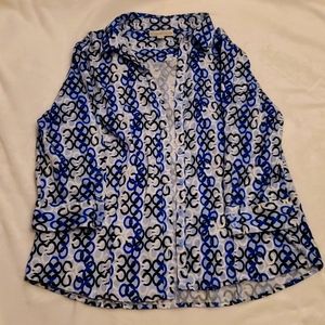 Blue button-up shirt